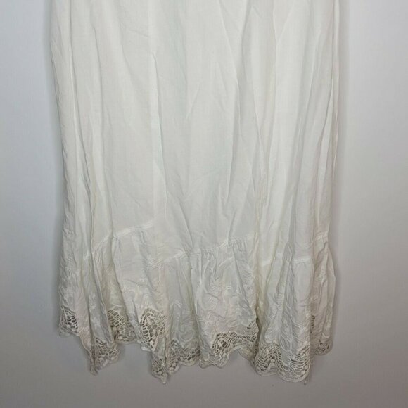 Isabella Sinclair Anthropologie White 100% Cotton Broderie Swing Dress SZ S/P - Picture 4 of 9